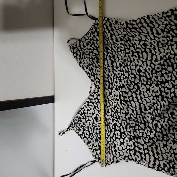 Forever 21 Dress Womens Size L Cheetah Print Sundress Cocktail Black Silver - Picture 10 of 13